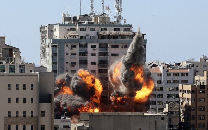 L’armée a détruit la tour Jalaa qui abritait des unités du Hamas