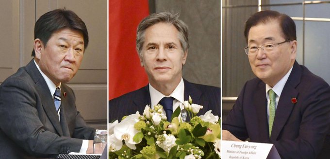 Le Japon, les États-Unis et la Corée du Sud affirment leur coopération avec la Corée du Nord